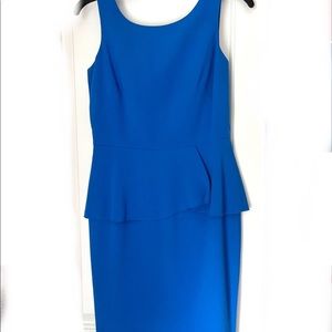 NWT Ann Taylor Blue Peplum dress Size 0 (fits Size 2)